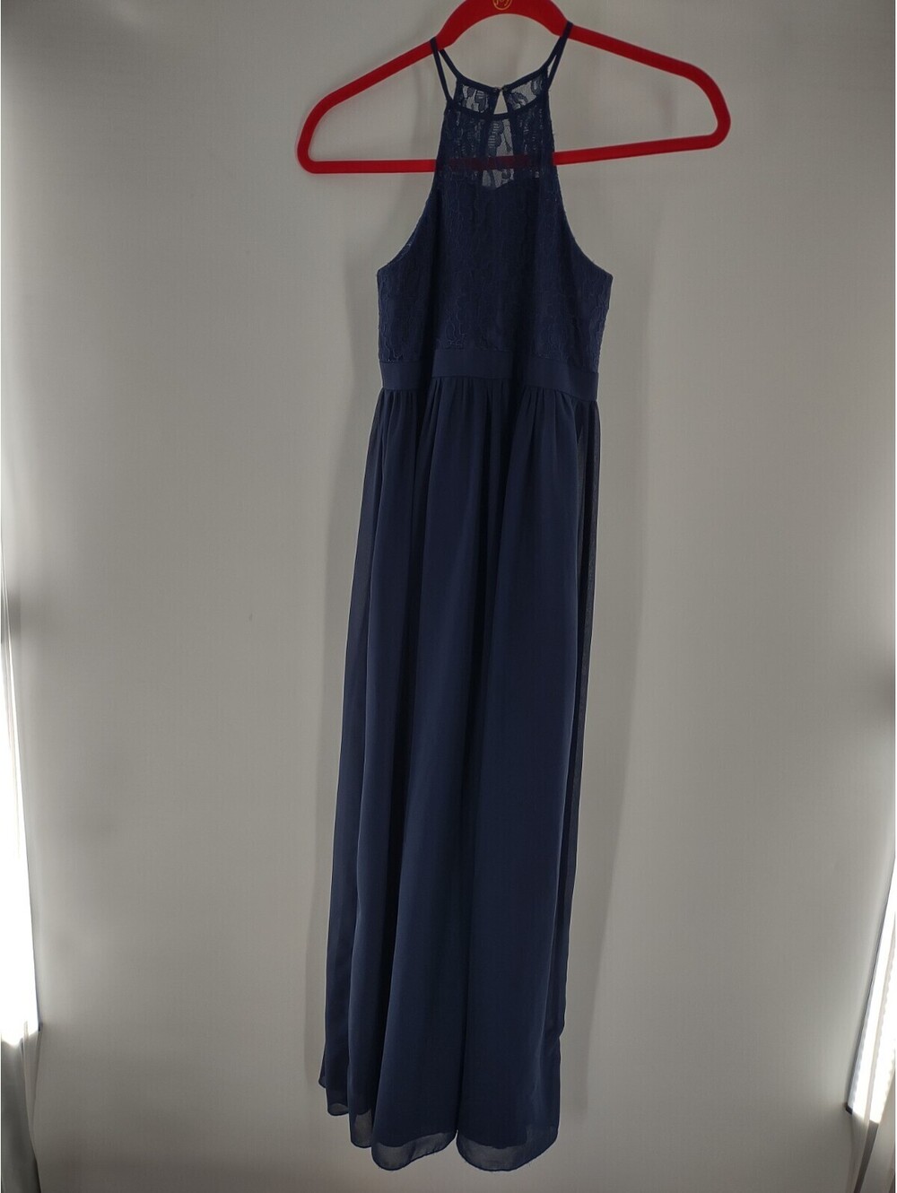 IEFIEL girls Dress Formal Size 12 Blue Maxi 036